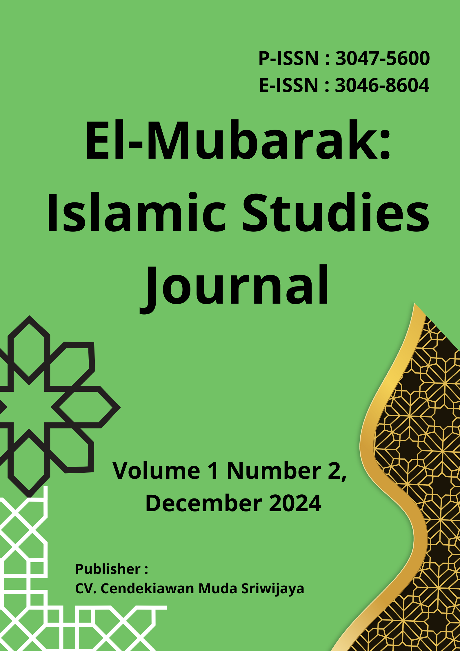 					View Vol. 1 No. 2 (2024): El-Mubarak - Islamic Studies Journal
				