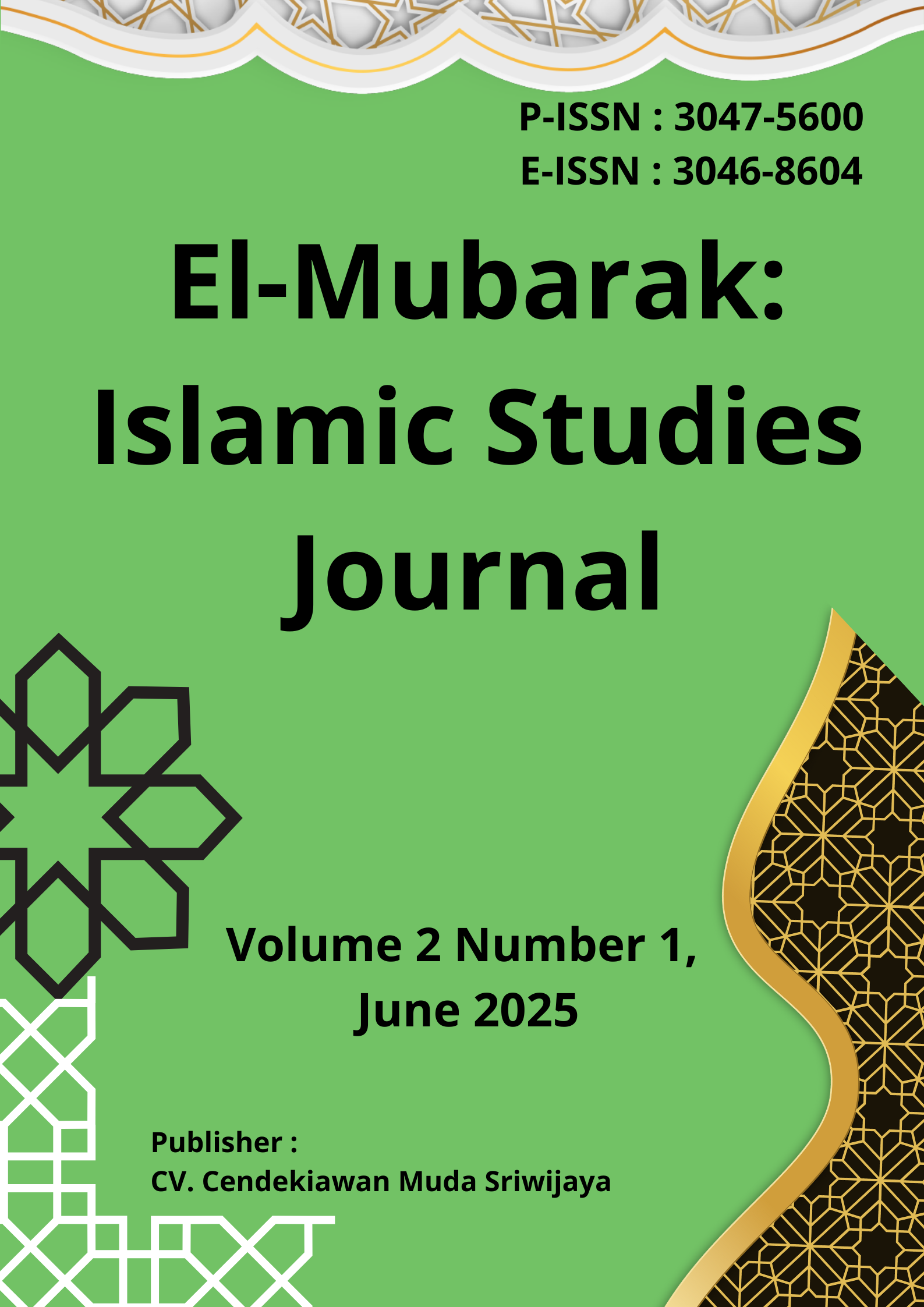 					View Vol. 2 No. 1 (2025): El-Mubarak - Islamic Studies Journal
				